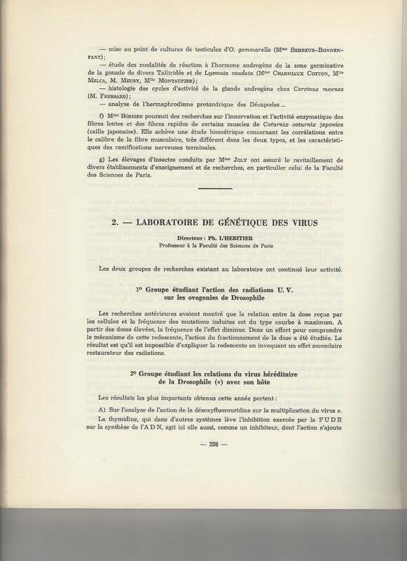 Rapport CNRS 1961-1962