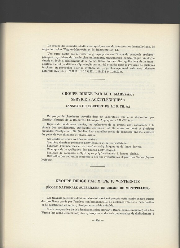 Rapport CNRS 1961-1962