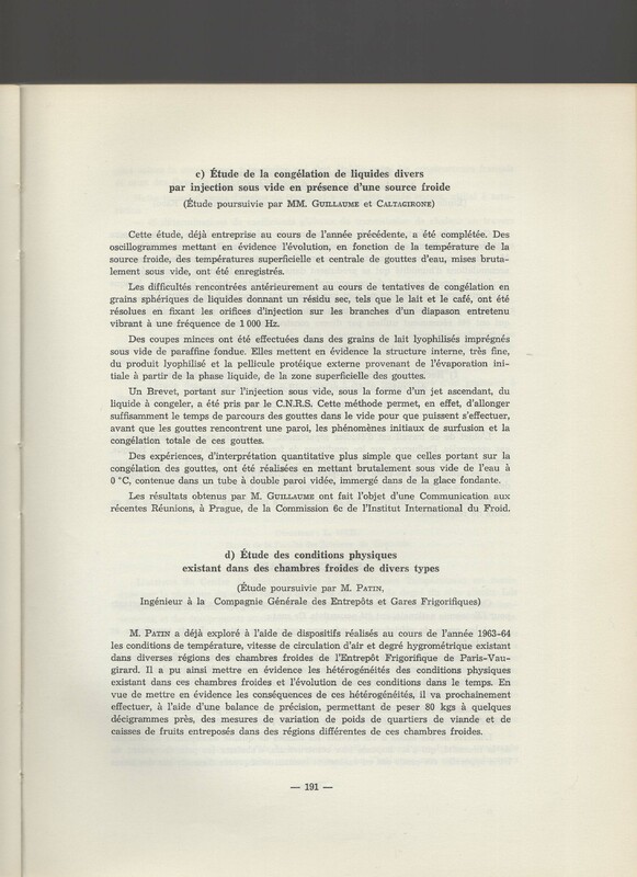 Rapport CNRS 1964-1965 Rapport CNRS 1964-1965