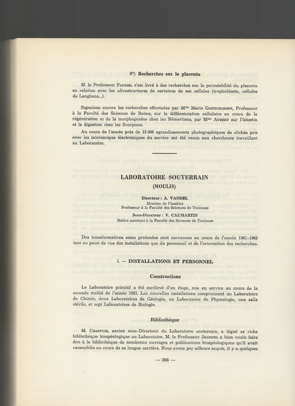 Rapport CNRS 1961-1962
