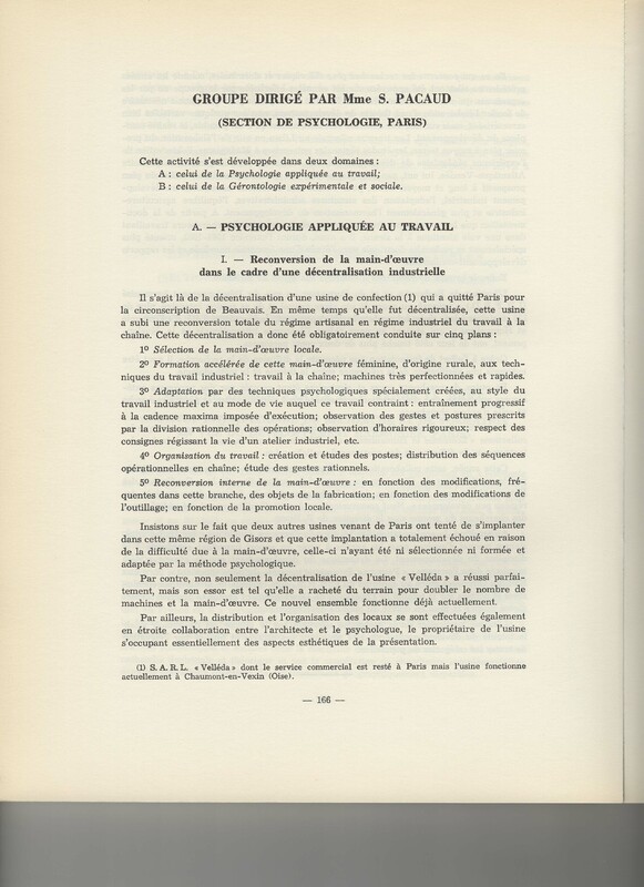 Rapport CNRS 1961-1962