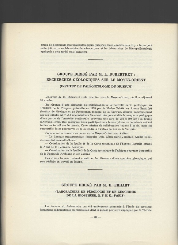 Rapport CNRS 1961-1962