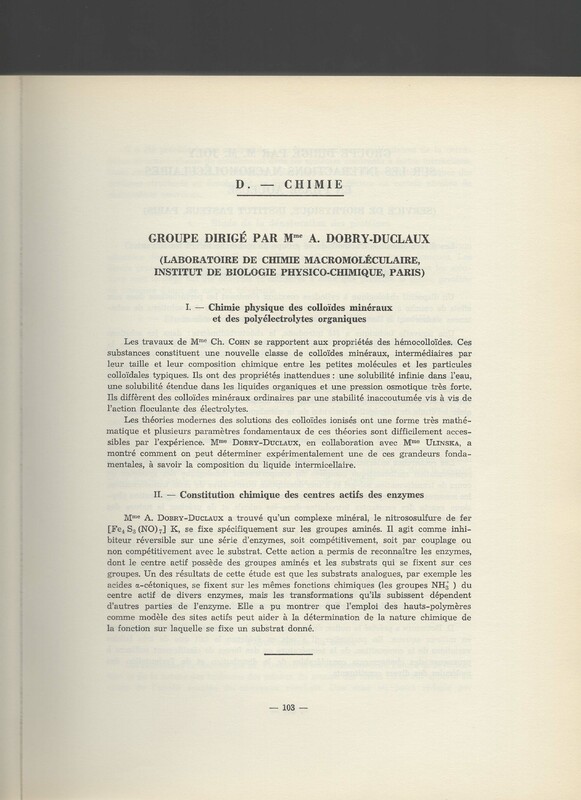 Rapport CNRS 1961-1962