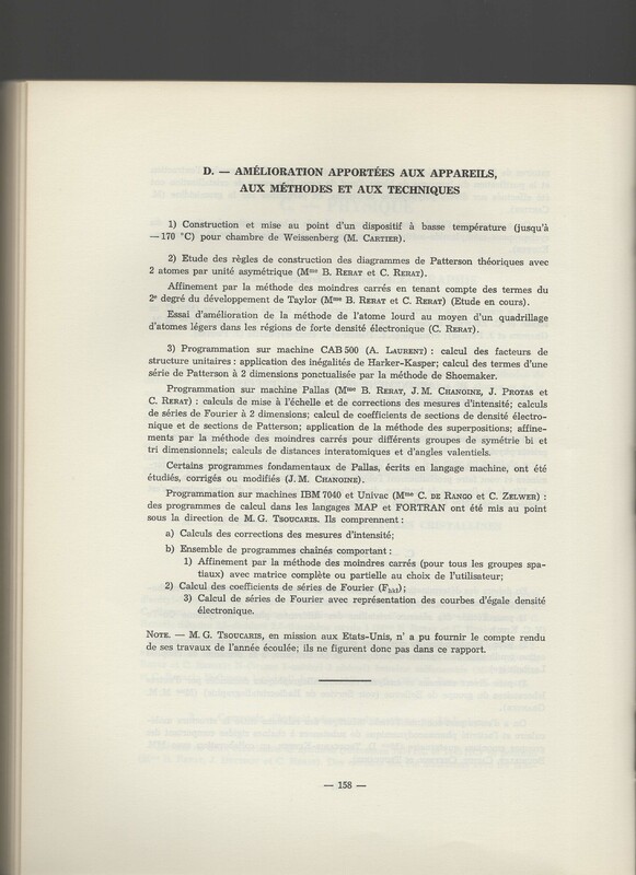 Rapport CNRS 1964-1965 Rapport CNRS 1964-1965