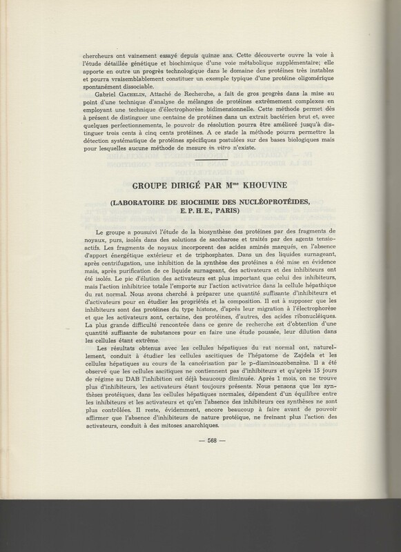 Rapport CNRS 1964-1965 Rapport CNRS 1964-1965