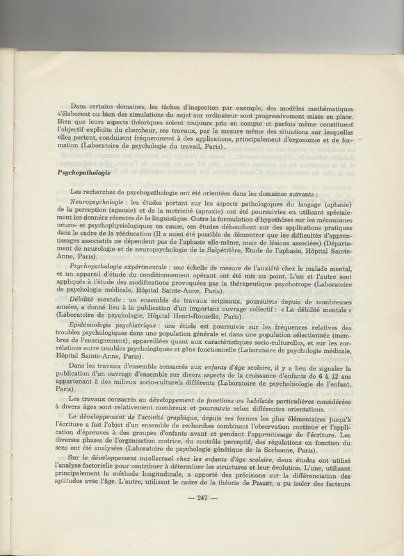 Rapport CNRS 1969 Rapport CNRS 1969