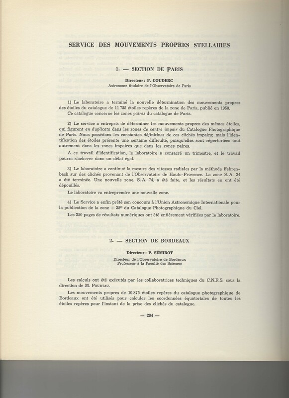 Rapport CNRS 1961-1962