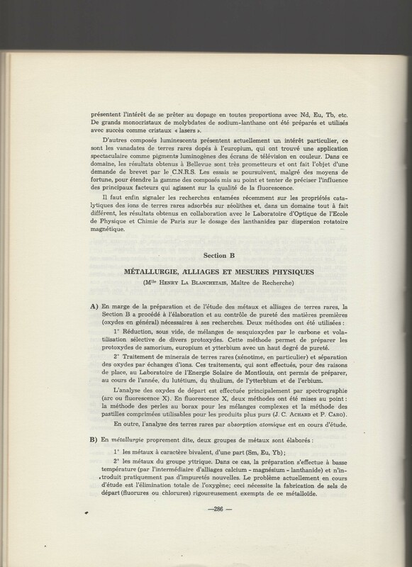 Rapport CNRS 1964-1965 Rapport CNRS 1964-1965