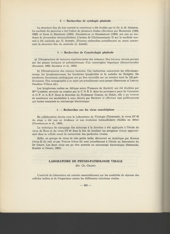 Rapport CNRS 1962-1963 Rapport CNRS 1962-1963