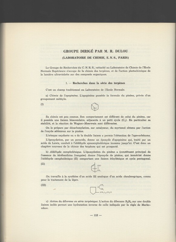Rapport CNRS 1961-1962
