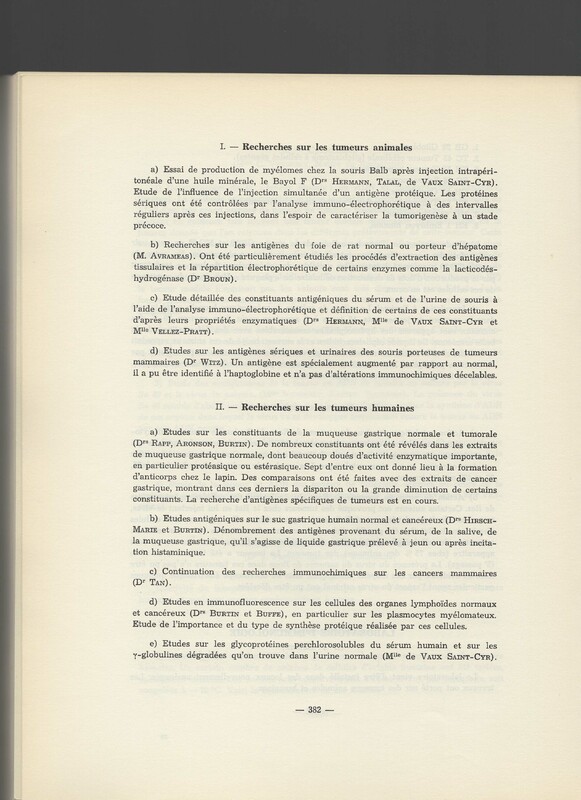 Rapport CNRS 1961-1962