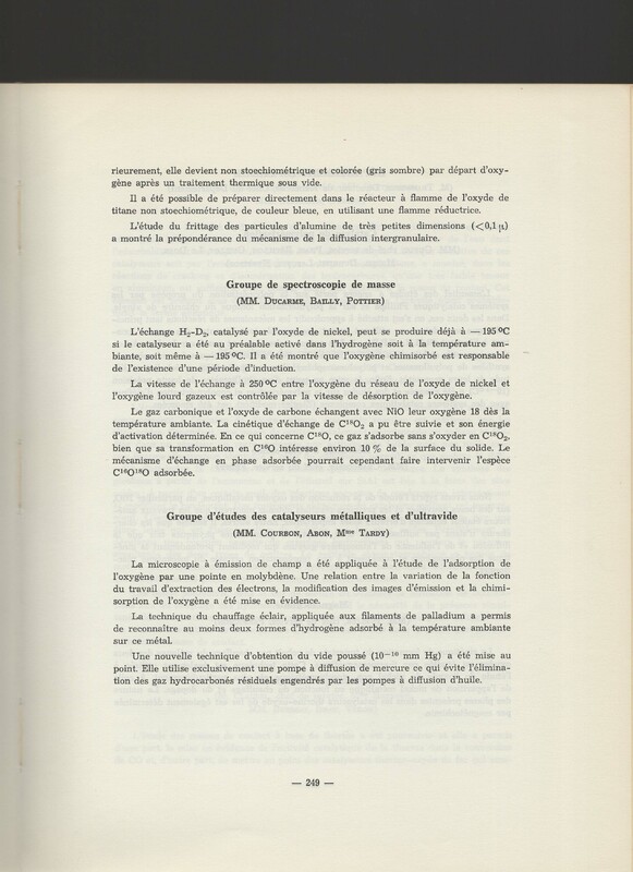 Rapport CNRS 1964-1965 Rapport CNRS 1964-1965