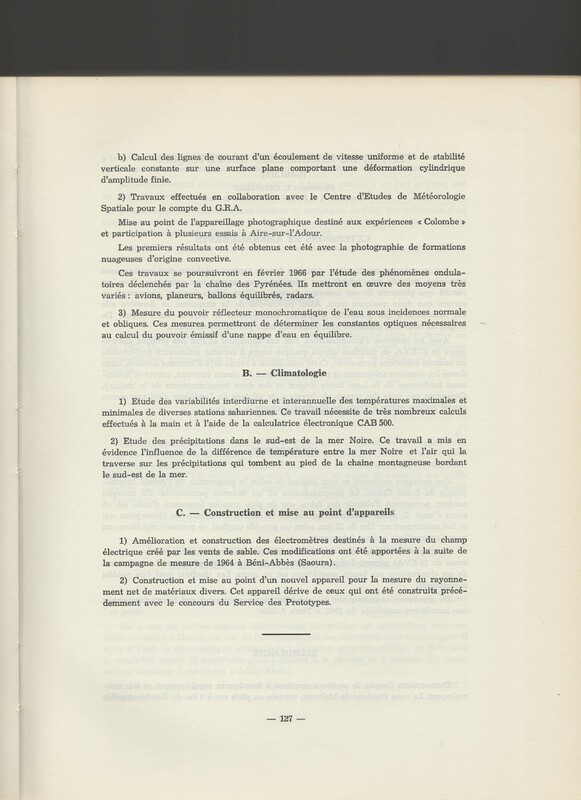 Rapport CNRS 1964-1965 Rapport CNRS 1964-1965