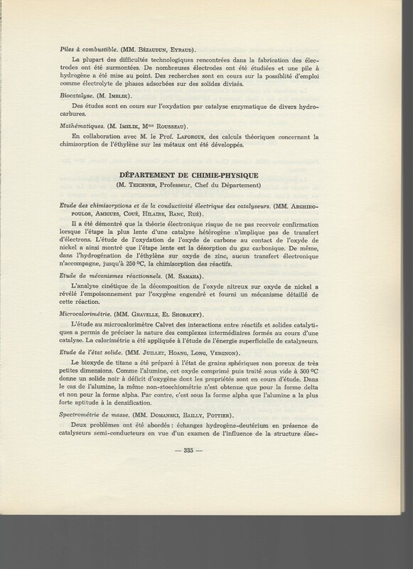 Rapport CNRS 1961-1962