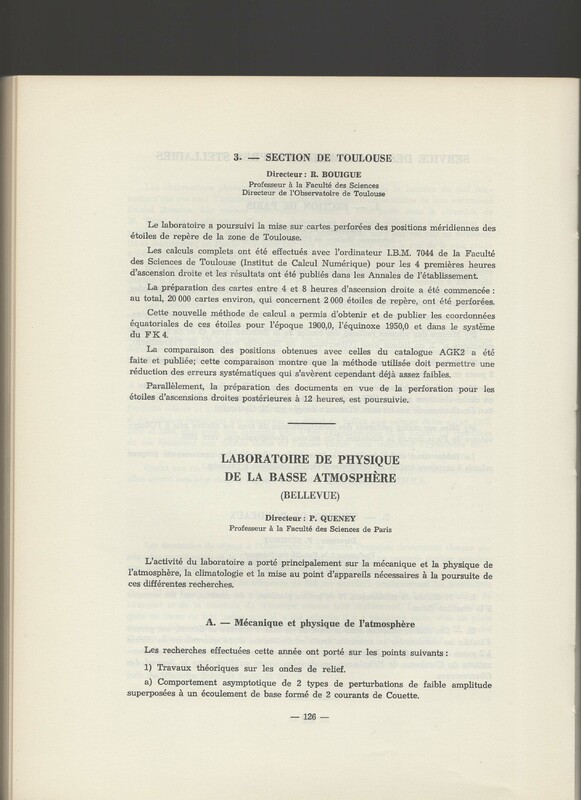 Rapport CNRS 1964-1965 Rapport CNRS 1964-1965