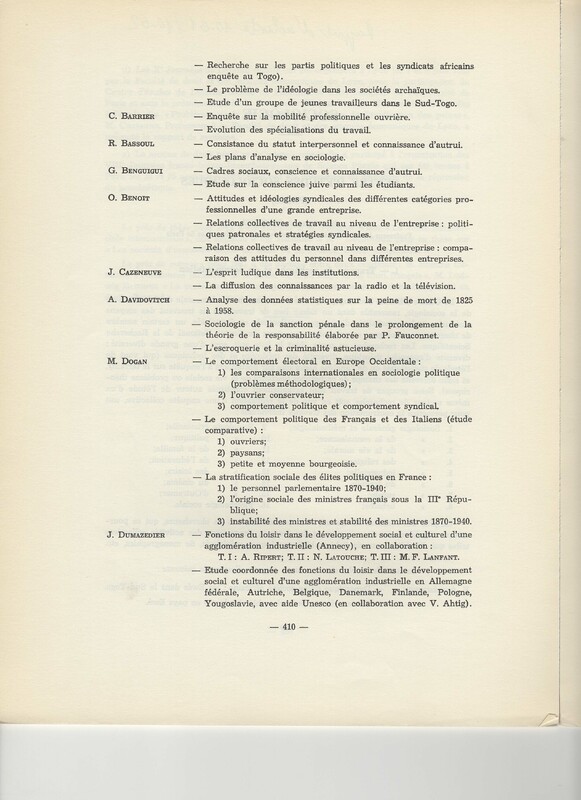 Rapport CNRS 1961-1962