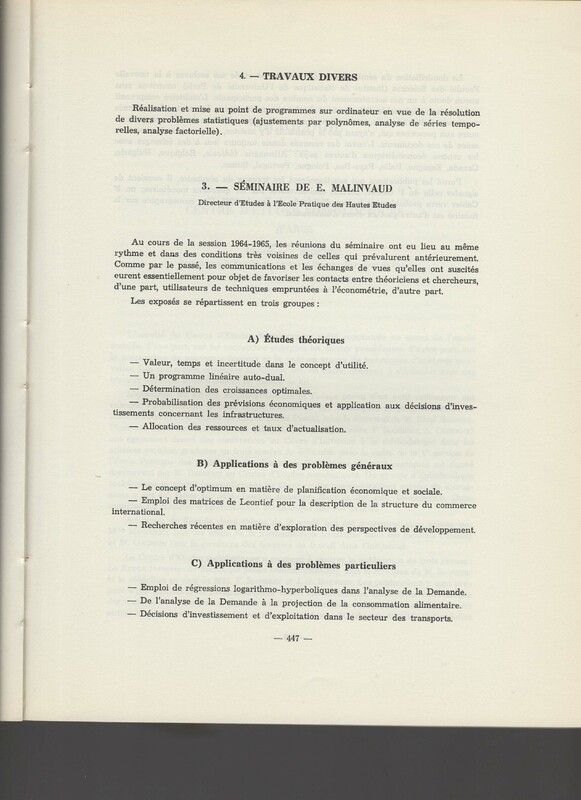 Rapport CNRS 1964-1965 Rapport CNRS 1964-1965