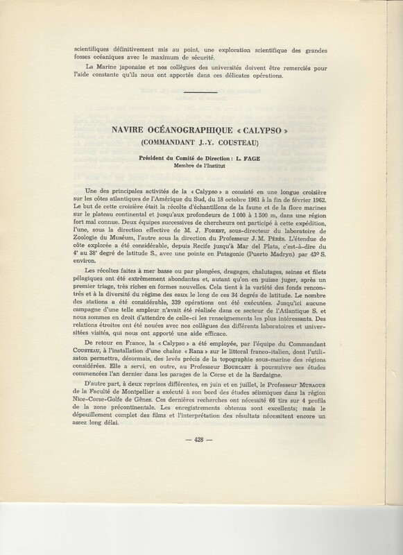 Rapport CNRS 1961-1962