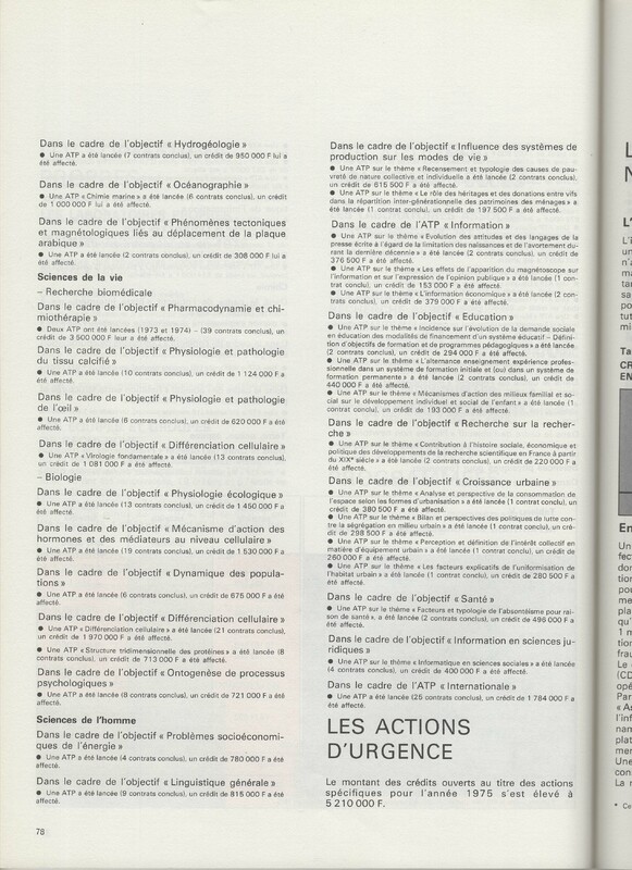Rapport CNRS 1975 Rapport CNRS 1975