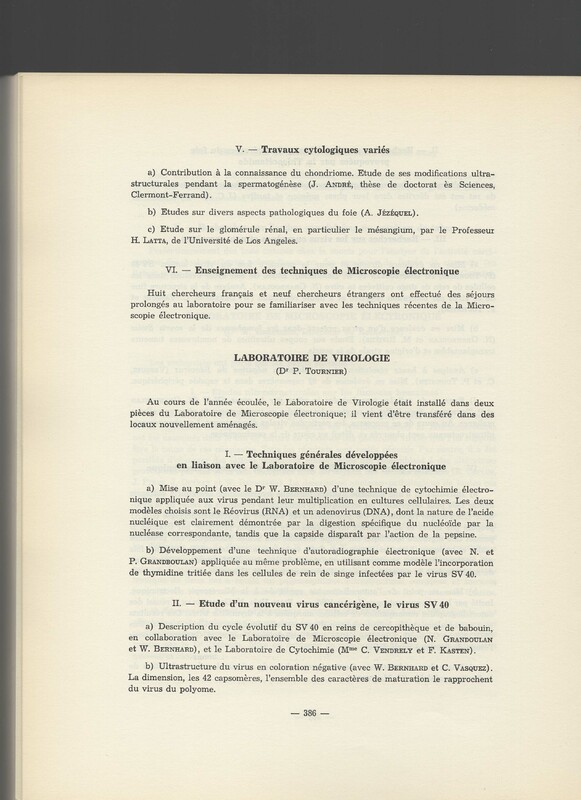 Rapport CNRS 1961-1962