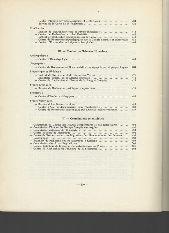Rapport CNRS 1962-1963 Rapport CNRS 1962-1963
