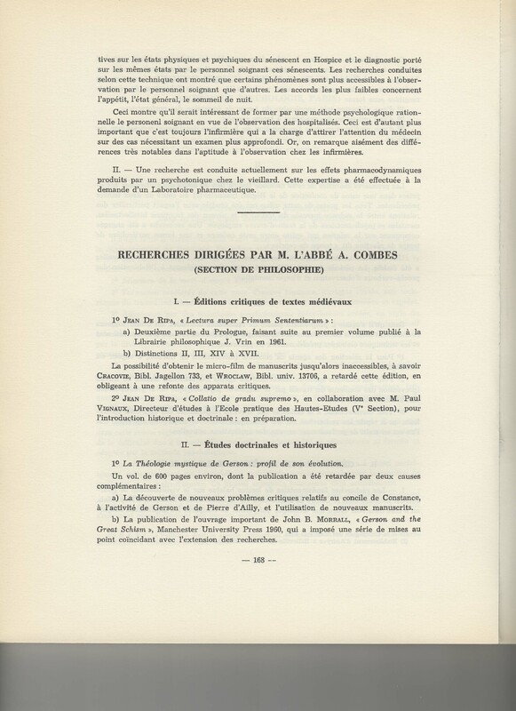 Rapport CNRS 1961-1962