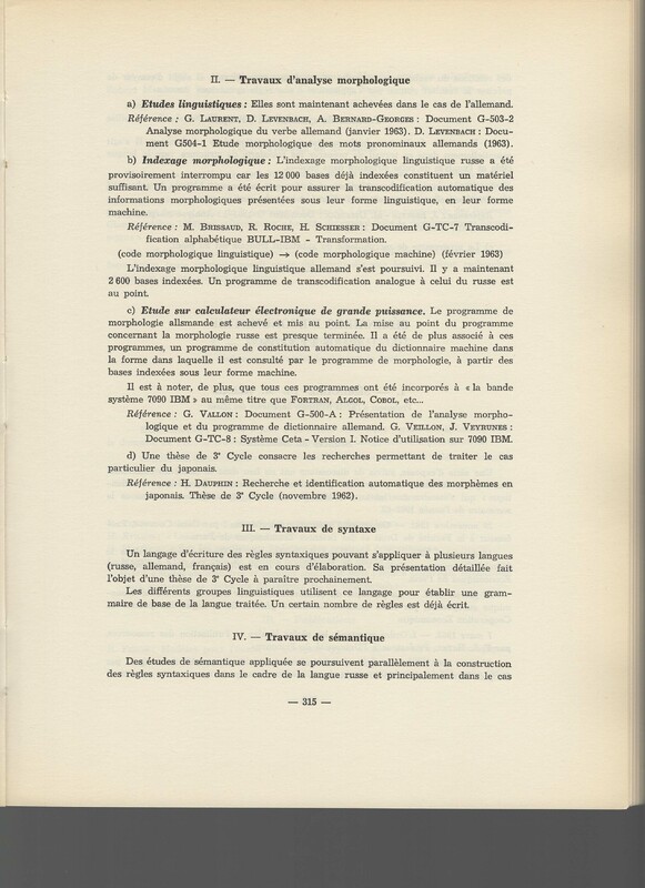 Rapport CNRS 1962-1963