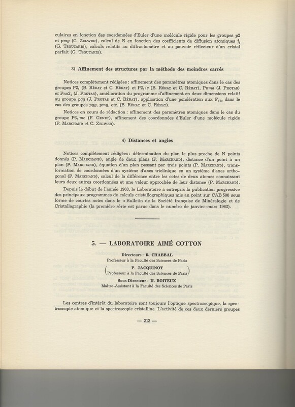 Rapport CNRS 1962-1963