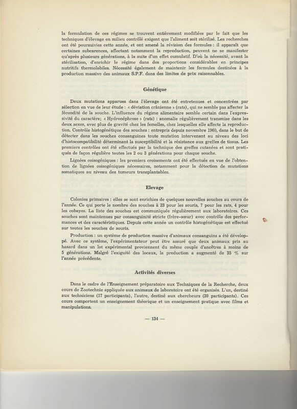 Rapport CNRS 1960-1961 Rapport CNRS 1960-1961