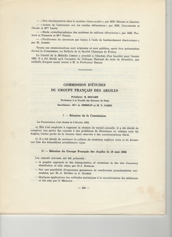 Rapport CNRS 1961-1962