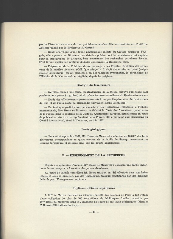 Rapport CNRS 1961-1962