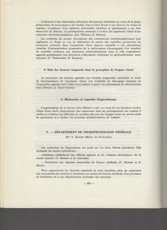 Rapport CNRS 1964-1965 Rapport CNRS 1964-1965