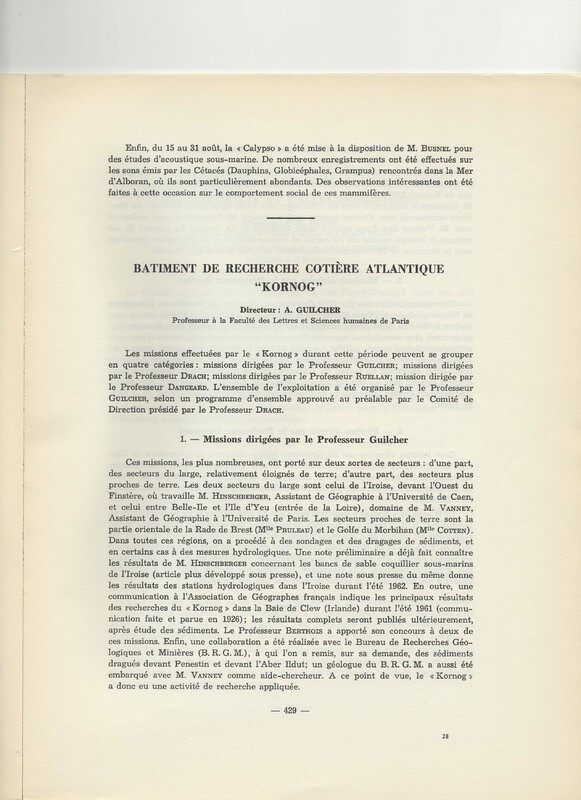 Rapport CNRS 1961-1962