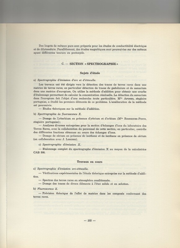 Rapport CNRS 1961-1962