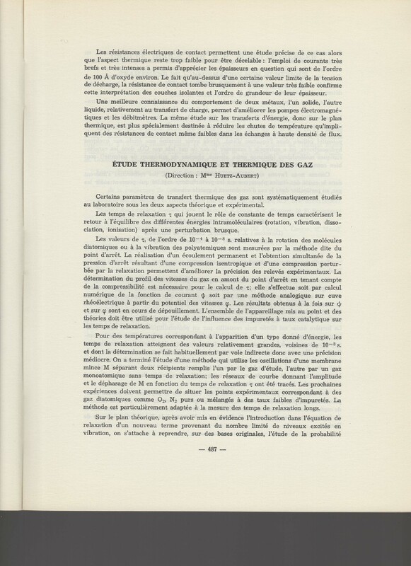 Rapport CNRS 1964-1965 Rapport CNRS 1964-1965