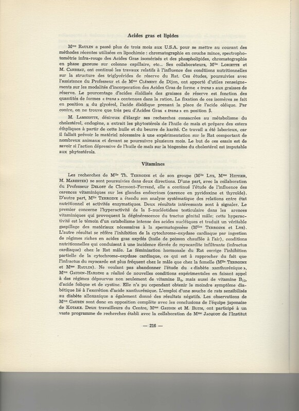 Rapport CNRS 1961-1962