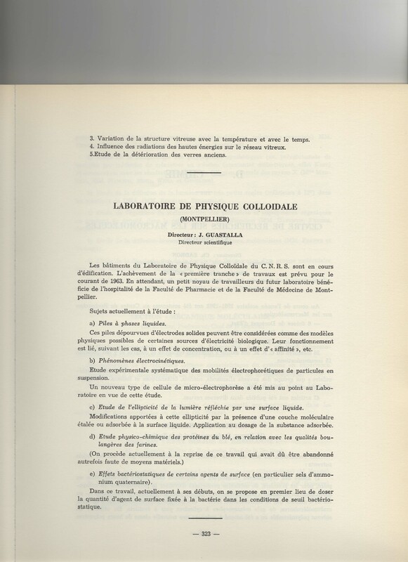 Rapport CNRS 1961-1962