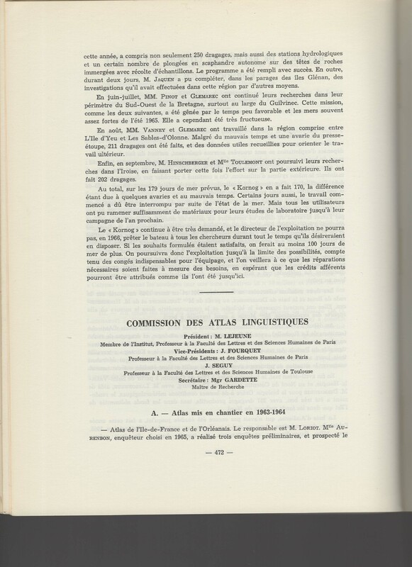 Rapport CNRS 1964-1965 Rapport CNRS 1964-1965