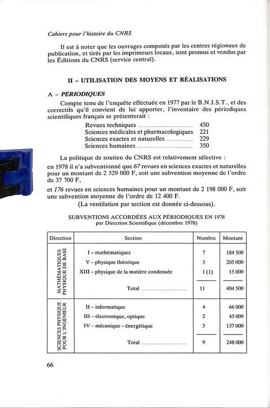 Cahiers pour l'histoire du CNRS 10 Cahiers pour l'histoire du CNRS 10