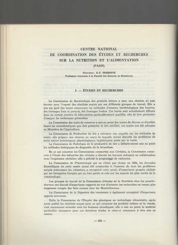 Rapport CNRS 1964-1965 Rapport CNRS 1964-1965