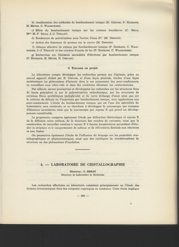 Rapport CNRS 1962-1963 Rapport CNRS 1962-1963