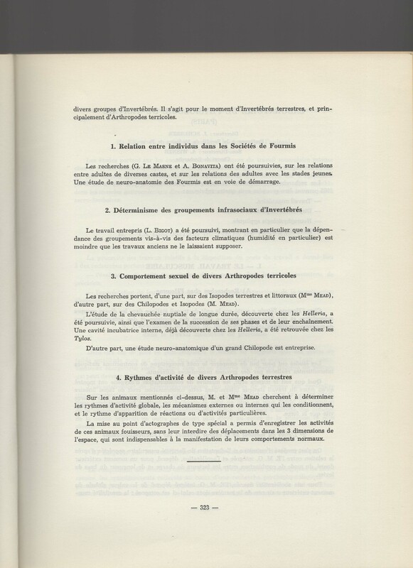 Rapport CNRS 1964-1965 Rapport CNRS 1964-1965