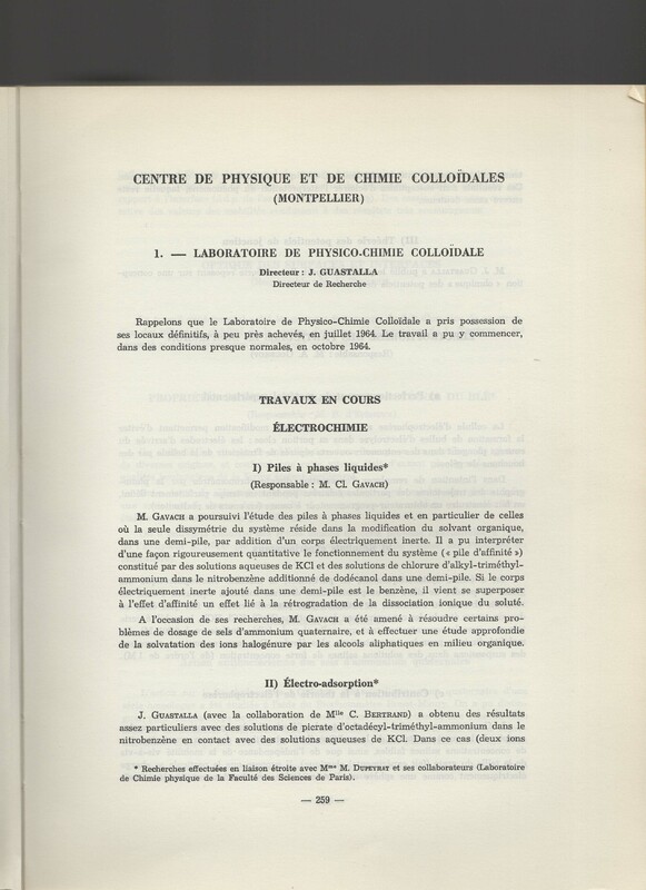Rapport CNRS 1964-1965 Rapport CNRS 1964-1965