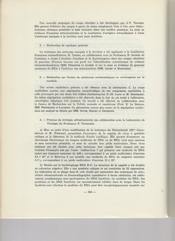 Rapport CNRS 1964-1965 Rapport CNRS 1964-1965