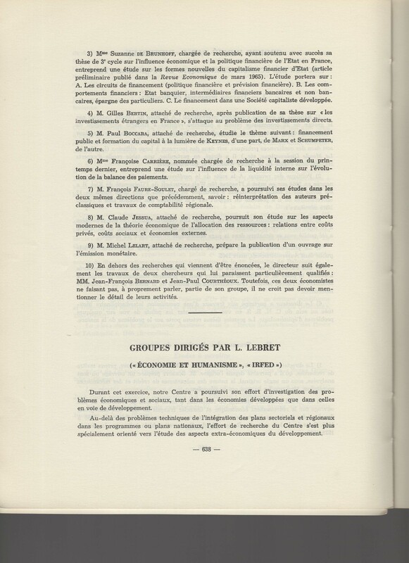 Rapport CNRS 1964-1965 Rapport CNRS 1964-1965
