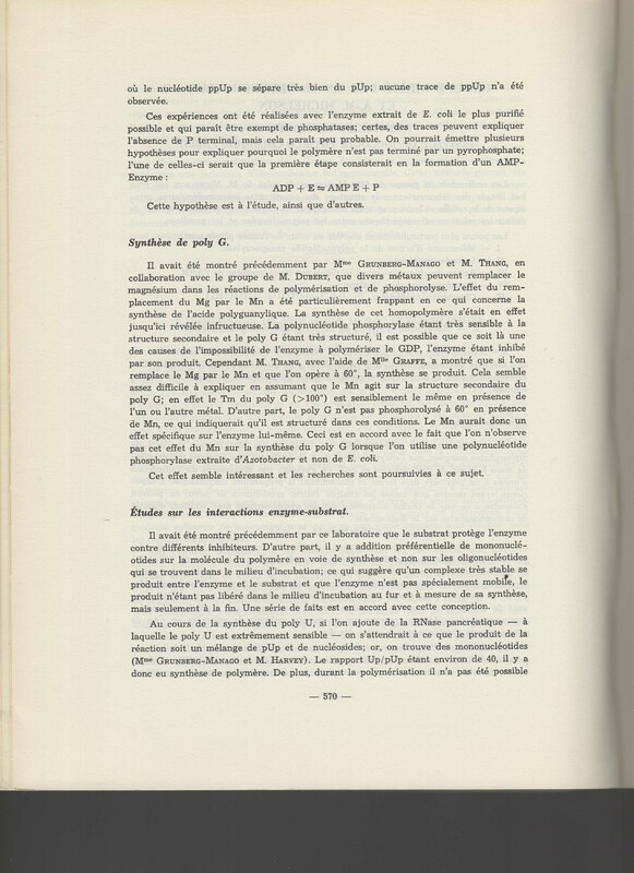 Rapport CNRS 1964-1965 Rapport CNRS 1964-1965