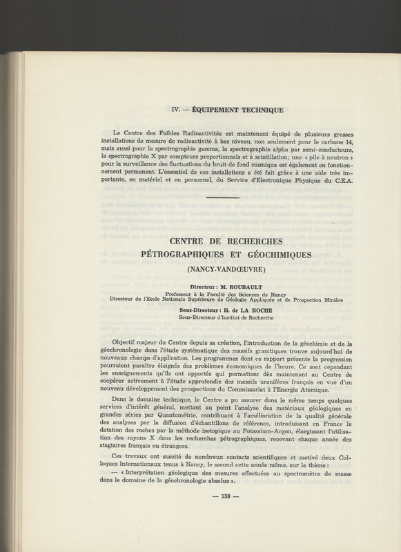 Rapport CNRS 1964-1965 Rapport CNRS 1964-1965