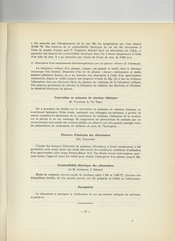 Rapport CNRS 1960-1961 Rapport CNRS 1960-1961