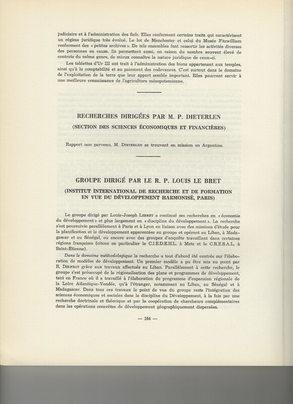 Rapport CNRS 1961-1962