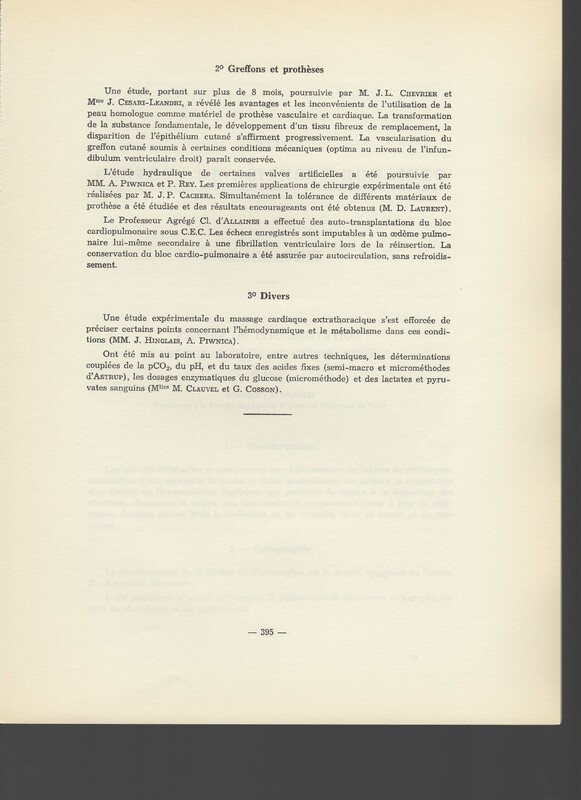 Rapport CNRS 1961-1962